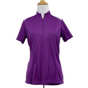 Canari Cycling Jersey Womens S Small Purple Quarter Zip Mock Neck Drop Cut